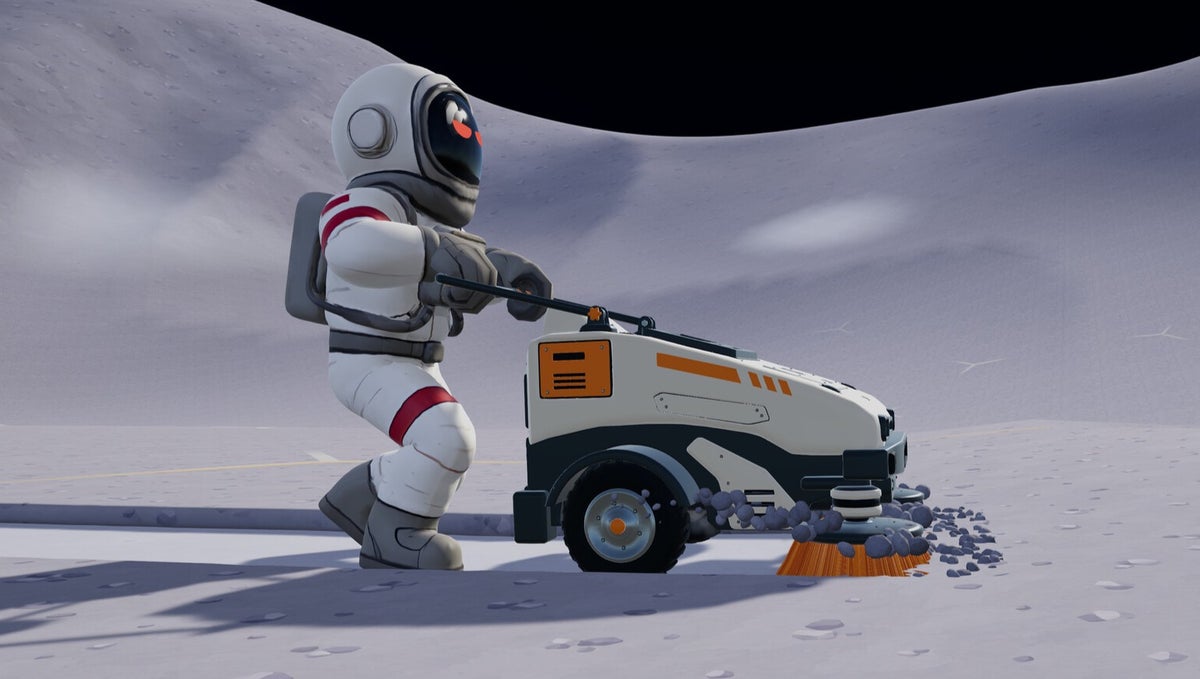 Clean a whole planet with a toothbrush in Moon Sweepers, the PowerWash genre's latest crime against perfectionists